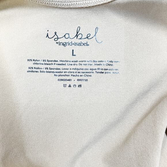 Isabel By Ingrid & Isabel Women's Beige Scoop Neck Maternity Tank Top Size Large - Picture 4 of 4